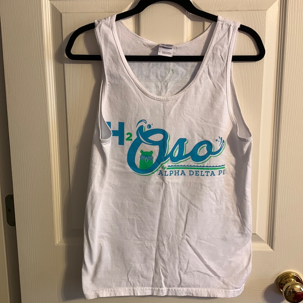 White Adpi Gildan Tank Size S